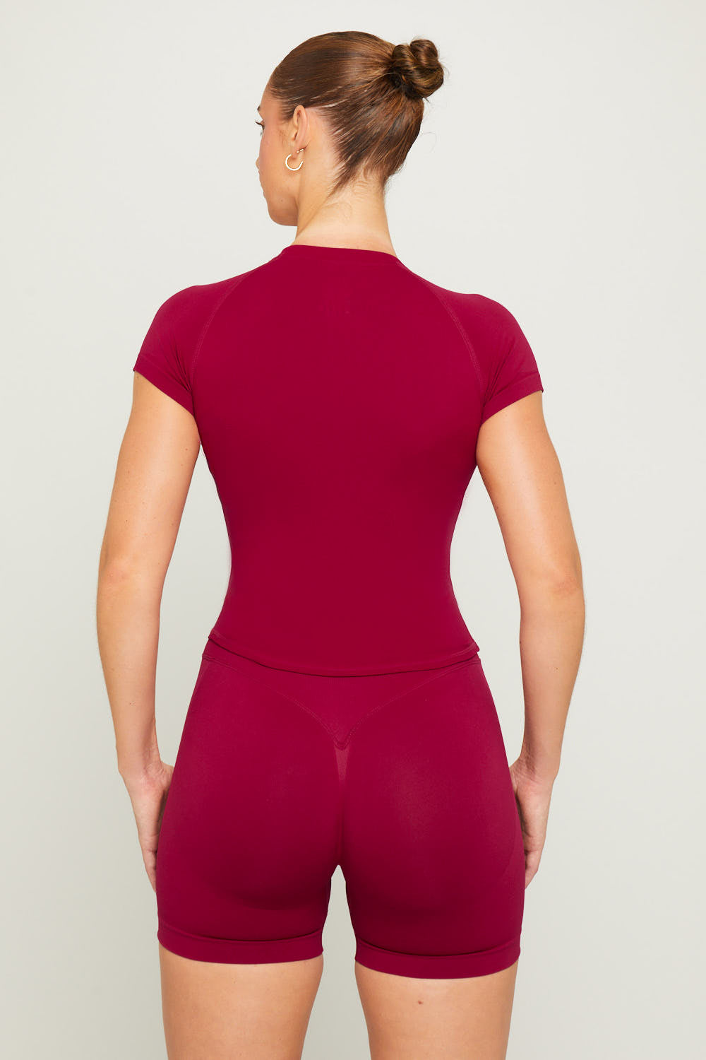SCLPT™ Fitted Sculpting Tee - Dark Cherry